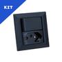 Imagem de Kit Espelhos de Tomadas Duplo Chanf 2Tom 20A 2 Interruptor