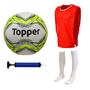 Imagem de Kit esportivo futebol completo - bola + bomba, colete e meiao 