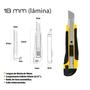 Imagem de Kit Estilete Profissional 18mm Com Trava + 10 Lâminas Elite