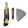 Imagem de Kit Estilete Profissional 18mm Com Trava + 10 Lâminas Elite