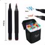 Imagem de Kit Estojo Canetinhas Ponta Dupla Marcador Permanente Touch Marker 24/36/48/60/80 Cores