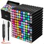 Imagem de Kit Estojo de Canetas com 120 Cores  Ponta Dupla Touch para Criatividade
