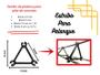 Imagem de Kit Estribo Triângulo Polímero 7,5x7,5cm Para Pilar Concreto.