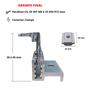 Imagem de Kit Estrutura Suporte Fixador Linha C P/ 4 Placas Solar Alumínio Inox Telha Fibro Ondulada Viga Metálica  Perfil Master