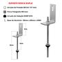 Imagem de Kit Estrutura Suporte Fixador Linha C P/ 4 Placas Solar Alumínio Inox Telha Fibro Ondulada Viga Metálica  Perfil Master