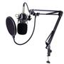 Imagem de Kit Estúdio Completo Microfone Condensador Profissional Pop Filter Suporte Mesa Podcast Canto Gravação Entrevista