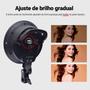 Imagem de Kit Estúdio Fotográfico Led Embutido Softbox Dimerizável Luz Branca e Luz Amarela Regulável Controle Remoto + Bolsa