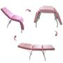 Imagem de Kit Estúdio maca Rosa + escada + cadeira mocho + Carrinho