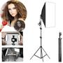 Imagem de Kit Estúdio Tripé Iluminação + 2 Softbox 50x70 2 Lâmpada150w