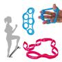 Imagem de Kit Exercicios Faixa Elastica Corpo e Extensor Elastico Maos  Liveup Sports 