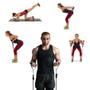 Imagem de Kit Extensor Elastico 11 Peças Exercicio Fitness Pilates