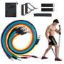 Imagem de Kit Extensor Elástico Exercício Fitness