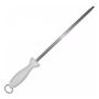 Imagem de Kit Faca Açougue Churrasco Cozinha Aço Inox 12 com Chaira 12 Cabo Branco