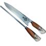 Imagem de kit faca artesanal e chaira  10 polegadas aço inox 420 case porta faca 