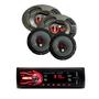 Imagem de Kit Fácil Alto Falantes Bomber 6" + 6x9" 4Ohms + Rádio Automotivo First Option 5566 USB/BT/SD Card