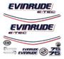 Imagem de Kit Faixa Adesivo Motor Evinrude 75 Etec