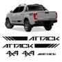 Imagem de Kit Faixa Frontier Attack 2017/ 4x4 Adesivo Lateral Traseiro