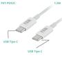 Imagem de Kit FAM Carregador De Parede + Cabo De Carregamento USB Tipo C E USB Tipo C FKT-PD52C Branco.