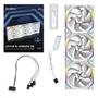 Imagem de Kit Fan Com 3 Unidades Lian Li Uni Fan SL Wireless, ARGB, 120mm, White, 12SL1W3W