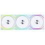 Imagem de Kit Fan Com 3 Unidades Lian Li Uni Fan SL Wireless, ARGB, 120mm, White, 12SL1W3W