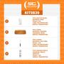 Imagem de KIT - Faqueiro Premium 3 Peças + Tábua 49x28 + Chaira + Moedor Duplo Sal Pimenta - Tramontina