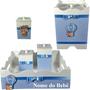 Imagem de Kit farmacinha de bebê Mdf menino - Urso Balão Branco e Azul