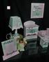 Imagem de Kit farmacinha Higiene bebê Mdf 10 peças - ROSA BB CHEVRON CINZA DE ELEFANTE