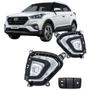 Imagem de Kit Farol Auxiliar Com Botao Creta 2020 À 2021 Drl E Seta