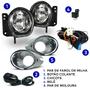 Imagem de Kit Farol Auxiliar Milha Siena ELX 2008 2009 2010 2011 Moldura Cromada Botao Colante