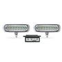 Imagem de Kit Farol Auxiliar Slim LED 6,4W 960 lumens Bi Volt Com Módulo de Controle Corpo PRETO Luz BRA