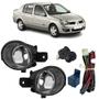 Imagem de Kit farol de milha auxiliar neblina clio sedan03 04 05 06 07 08 09 10 11 12 vidro