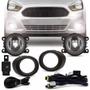 Imagem de Kit Farol de Milha Completo Ford Ka 2015 16 17 18 19 Botão Alternativo Auxiliar Neblina