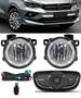 Imagem de Kit Farol de Milha Neblina Fiat Argo e Cronos 2018 2019 2020 2021 2022 - Botão Painel