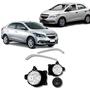 Imagem de Kit Farol de Milha Onix 2012 2013 2014 e Prisma 2013 2014 2015 Filete Cromo Botão Tic Tac Sem LED Suits - STS761CV
