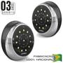 Imagem de Kit Farol de Milha Strobo Luminus 12 LEDs 6500K 12V 16W Luz Branca Autopoli