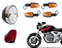 Imagem de Kit Farol + Lanterna + Jogo Pisca Seta Cbx 250 Twister Aro Cromado Ano 2001 Até 2008