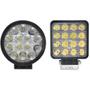 Imagem de Kit Farol Milha 01 Quadrado 16 Led + 01 Redondo 14 Led Slim