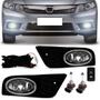 Imagem de Kit Farol Neblina Milha Honda New Civic G9 2012 2013 2014 Moldura Cromada