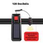 Imagem de Kit Farol Solar Bike Sinalizador Traseiro e Velocímetro Com Fio 3 itens Acessórios para Ciclismo