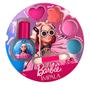 Imagem de Kit Fashion Infantil Maquiagem Esmalte Barbie Laços Acessórios de Cabelo Bolsa Rosa 1022 ED1 Brinquedos