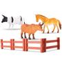 Imagem de Kit Fazenda Infantil Com Cavalo Boi Vaca E Cerca Bee Farm