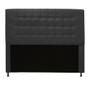 Imagem de Kit Félix com Cabeceira Dama Capitonê 1,60 cm Queen Size Baú Quarto Sala material sintético Preto - Dama Capitonêffê Móveis