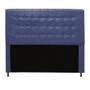 Imagem de Kit Félix com Cabeceira Dama Capitonê 1,60 cm Queen Size Baú Quarto Sala Suede Azul Marinho - Dama Capitonêffe Móveis