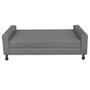 Imagem de Kit Félix com Cabeceira Dama Capitonê 1,60 cm Queen Size Baú Quarto Sala Suede Cinza - Dama Capitonêffe Móveis