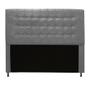 Imagem de Kit Félix com Cabeceira Dama Capitonê 1,60 cm Queen Size Baú Quarto Sala Suede Cinza - Dama Capitonêffe Móveis