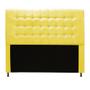 Imagem de Kit Félix com Cabeceira Dama com Strass 1,00 cm Solteiro Baú Quarto Sala material sintético Amarelo - Damaffê Móveis