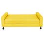 Imagem de Kit Félix com Cabeceira Dama com Strass 1,00 cm Solteiro Baú Quarto Sala material sintético Amarelo - Damaffê Móveis
