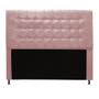 Imagem de Kit Félix com Cabeceira Dama com Strass 1,40 cm Casal Baú Quarto Sala Suede Rose - Damaffê Móveis