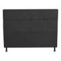 Imagem de Kit Félix com Cabeceira Damares 1,95 cm King Size Baú Quarto Sala Suede Preto - Damaffe Móveis