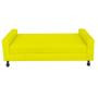 Imagem de Kit Félix com Cabeceira Dona 1,00 cm Solteiro Baú Quarto Sala material sintético Amarelo - Damaffê Móveis